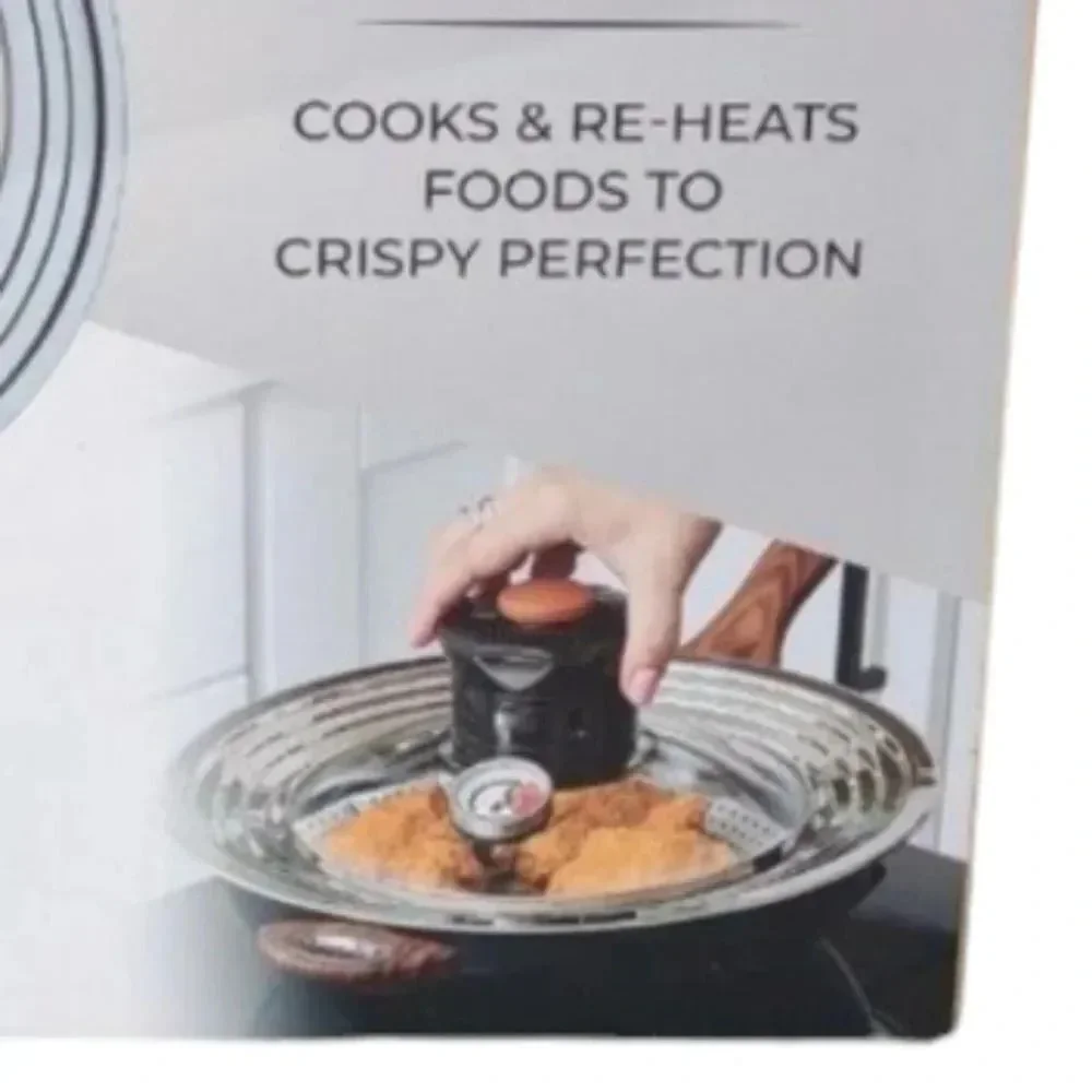 Air Whirl Crisper Air Fryer Lid for Pots & Pans Fits 10 to 12 Inch Pots Pans